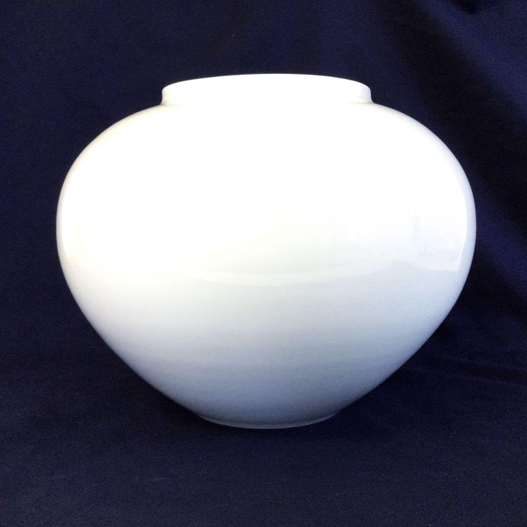 Amazon.co.jp: ノーブランド品砥部焼青磁丸花瓶大西光作花器花生径約